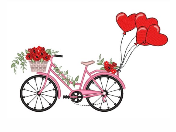 Bicycle with Balloons Embroidery Review