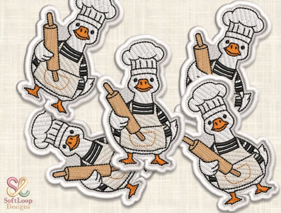 CHEF GOOSE Patch Embroidery Design Review