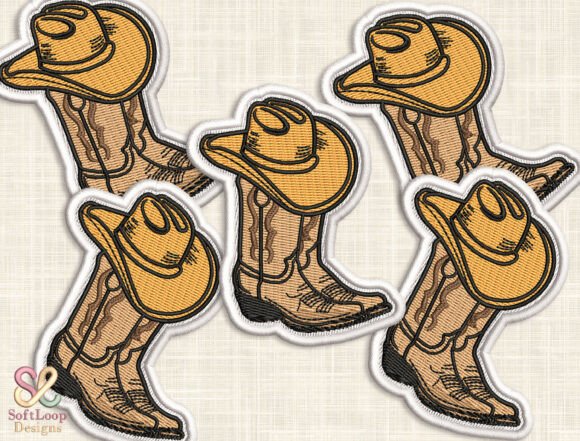 COWBOY BOOT Patch Embroidery Design Review