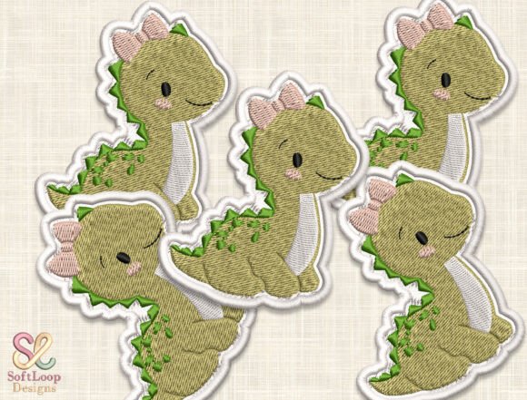 GIRL DINOSAUR Patch Embroidery Design Review