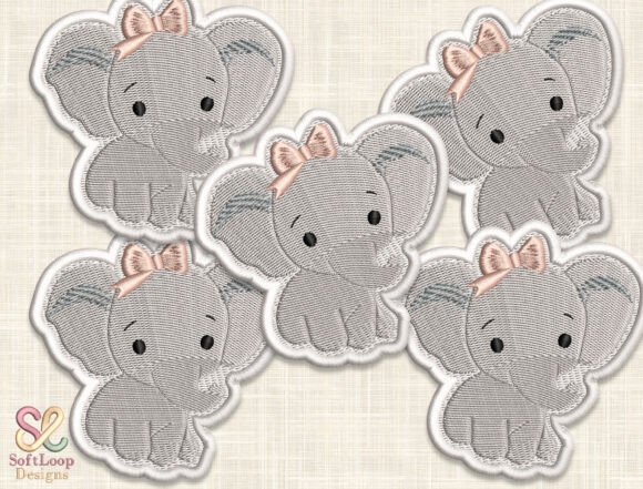 GIRL ELEPHANT Patch Embroidery Design Review