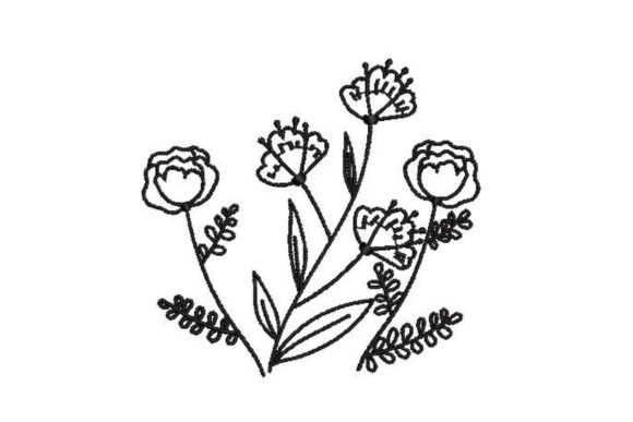 Line Art Flowers Embroidery Review
