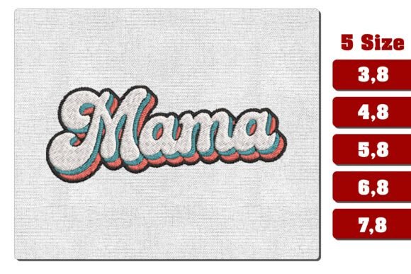 Retro Layered Mama Wavy 3D Effect Design Review