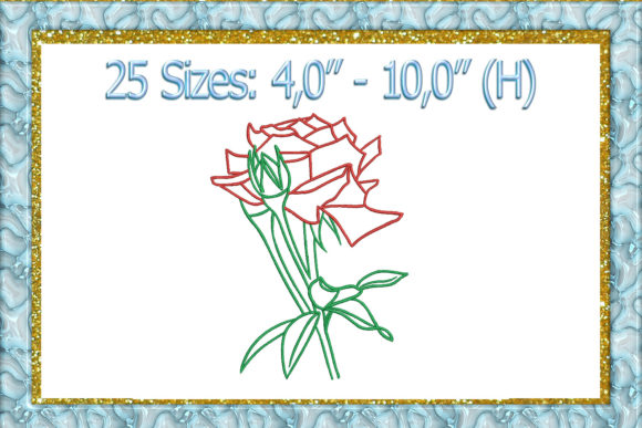 Rose Outline Embroidery Design Review
