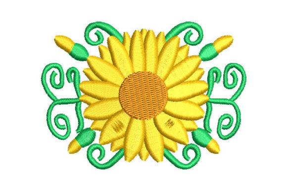 Sunflower with Branches: A Designer’s Take on This Sweet Embroidery Design