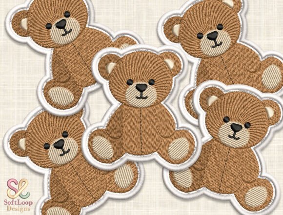 TEDDY BEAR Patch Embroidery Design Review